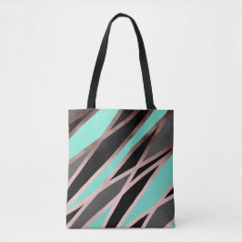 elegant abstract faux roos goudgrijze munt tote bag