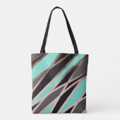 elegant abstract faux roos goudgrijze munt tote bag (Achterkant)
