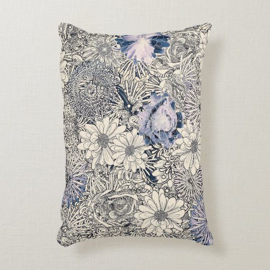 Elegant Abstract Floral Achtergrond | Accent Kussen (Voorkant(Verticaal))