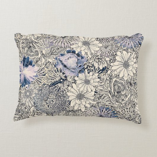 Elegant Abstract Floral Achtergrond | Accent Kussen (Achterkant)