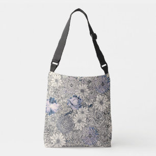 Elegant Abstract Floral Achtergrond Crossbody Tas
