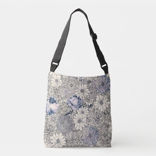 Elegant  Abstract Floral Achtergrond | Crossbody Tas (Voorkant)
