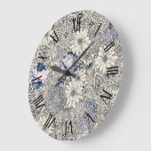 Elegant  Abstract Floral Achtergrond | Grote Klok (Hoek)