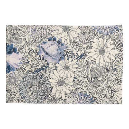 Elegant  Abstract Floral Achtergrond | Kussensloop (Achterkant-Links)