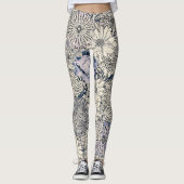 Elegant Abstract Floral Achtergrond | Leggings (Voorkant)