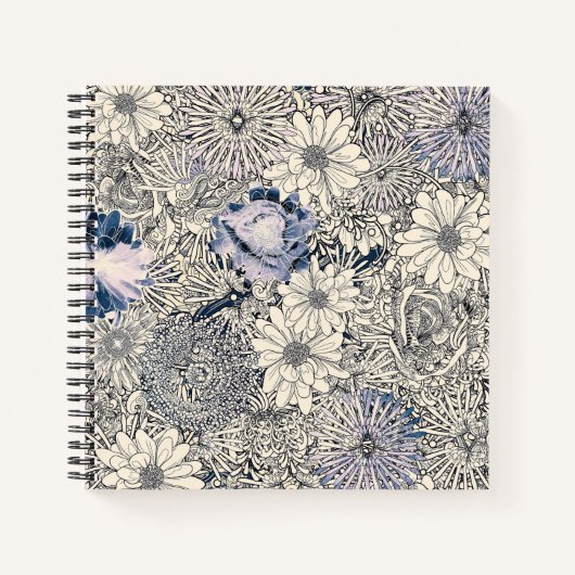 Elegant Abstract Floral Achtergrond | Notitieboek (Voorkant)