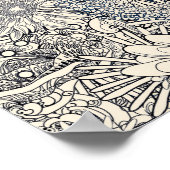 Elegant  Abstract Floral Achtergrond | Poster (Hoek)