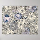 Elegant  Abstract Floral Achtergrond | Poster (Voorkant)