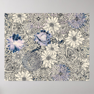 Elegant  Abstract Floral Achtergrond   Poster