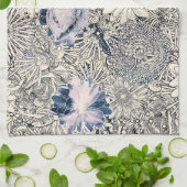 Elegant  Abstract Floral Achtergrond | Theedoek (Gevouwen)