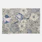 Elegant  Abstract Floral Achtergrond | Theedoek (Horizontaal)
