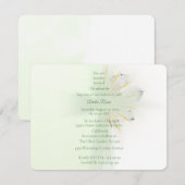 Elegant Abstract Floral Cross Baptism invitation Kaart (Voorkant / Achterkant)