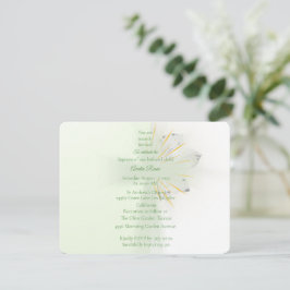 Elegant Abstract Floral Cross Baptism invitation  Kaart