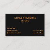 Elegant abstract fluweel waterverf Visitekaartje (Achterkant)