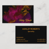 Elegant abstract fluweel waterverf Visitekaartje (Voorkant / Achterkant)