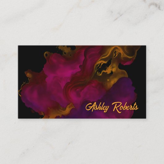 Elegant abstract fluweel waterverf Visitekaartje (Voorkant)