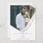 Elegant Abstract Foto Sophisticated Wedding Save The Date (Voorkant)