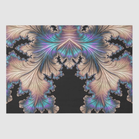 Elegant Abstract Fractal Feathers 12 Decoupage Tissuepapier (Voorkant)