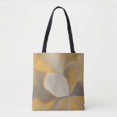 Elegant Abstract Geel Witte Petal Corner Floral Tote Bag (Voorkant)