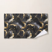Elegant Abstract gemarmerd zwart, goud en wit Bad Handdoek (Handdoek)