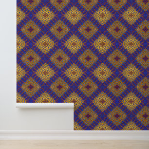 Elegant Abstract geometrisch modern Paars en goud Behang