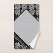 Elegant Abstract geometrisch patroon grijs Var Bad Handdoek (Handdoek)