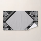 Elegant Abstract geometrisch patroon grijs Var Bad Handdoek (Handdoek)