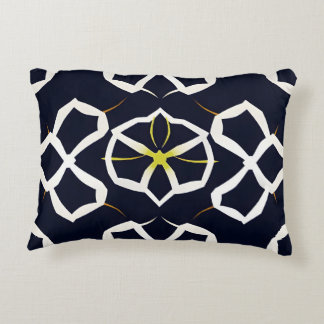 Elegant Abstract geometrisch patroon in marineblau Accent Kussen