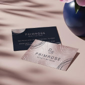 Elegant Abstract Glam Roos Gold Luxe Monogram Visitekaartje