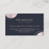 Elegant Abstract Glam Roos Gold Luxe Monogram Visitekaartje (Achterkant)