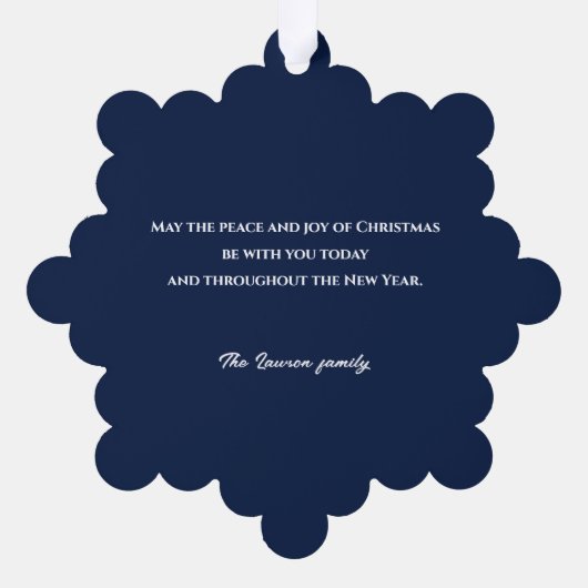 Elegant Abstract Glazen in lood kerstbloem Ornament Kaart (Achterkant)