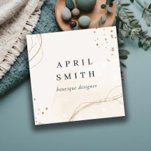 Elegant Abstract Glitter Ivory Gold QR-code