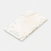 Elegant Abstract Glitter Ivory Gold Waterverf Post-it® Notes (Schuin)