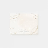 Elegant Abstract Glitter Ivory Gold Waterverf Post-it® Notes (Voorkant)
