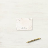 Elegant Abstract Glitter Ivory Gold Waterverf Post-it® Notes (Op bureau)