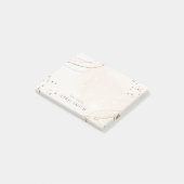 Elegant Abstract Glitter Ivory Gold Waterverf Post-it® Notes (Schuin)