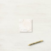 Elegant Abstract Glitter Ivory Gold Waterverf Post-it® Notes (Op bureau)