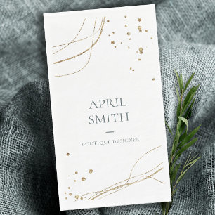 Elegant Abstract Glitter Ivory Gold Waterverf Servet