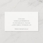 Elegant Abstract Glitter Ivory Gold Waterverf Visitekaartje (Achterkant)