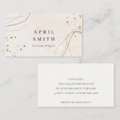 Elegant Abstract Glitter Ivory Gold Waterverf Visitekaartje (Voorkant / Achterkant)