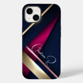 Elegant Abstract Gold Blue Roze Case-Mate iPhone Case (Achterkant)