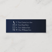 Elegant Abstract Gold Blue Roze Mini Visitekaartje (Achterkant)