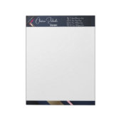 Elegant Abstract Gold Blue Roze Notitieblok (Linkerzijde)