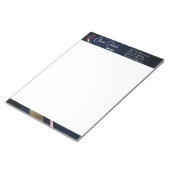 Elegant Abstract Gold Blue Roze Notitieblok (Schuin)