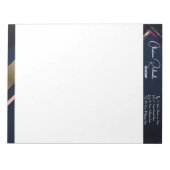 Elegant Abstract Gold Blue Roze Notitieblok (Voorkant)