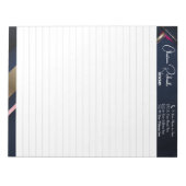 Elegant Abstract Gold Blue Roze Notitieblok (Voorkant)