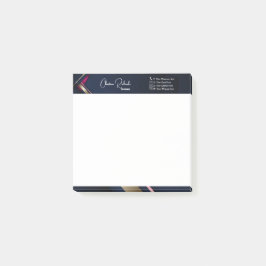 Elegant Abstract Gold Blue Roze Post-it® Notes