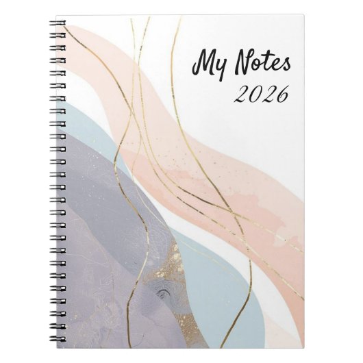 Elegant Abstract Gold Foil Professional Notebook Notitieboek (Voorkant)