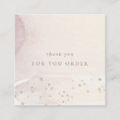 Elegant Abstract Gold Paars Logo Hartelijk dank Vierkante Visitekaartje (Voorkant)