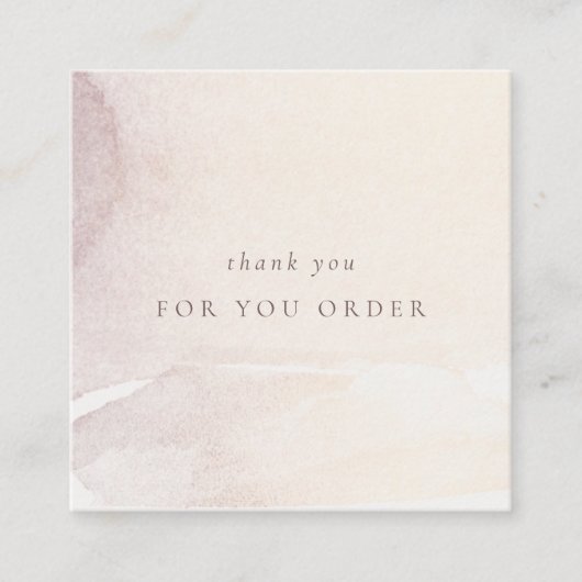 Elegant Abstract Gold Paars Logo Hartelijk dank Vierkante Visitekaartje (Voorkant)